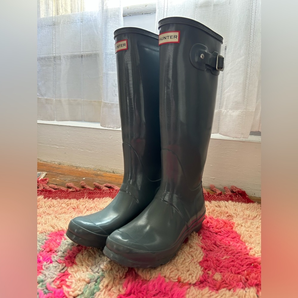 Gloss Navy Blue Original Tall Hunter Rain Boots